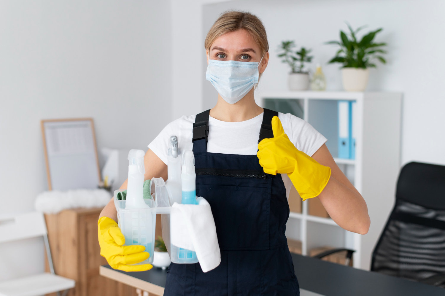 person taking care office cleaning 1